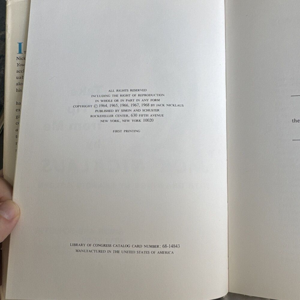 Jack Nicklaus Take A Tip From Me (Vintage First Printing) GOLF Book Hardcover - Picture 6 of 6